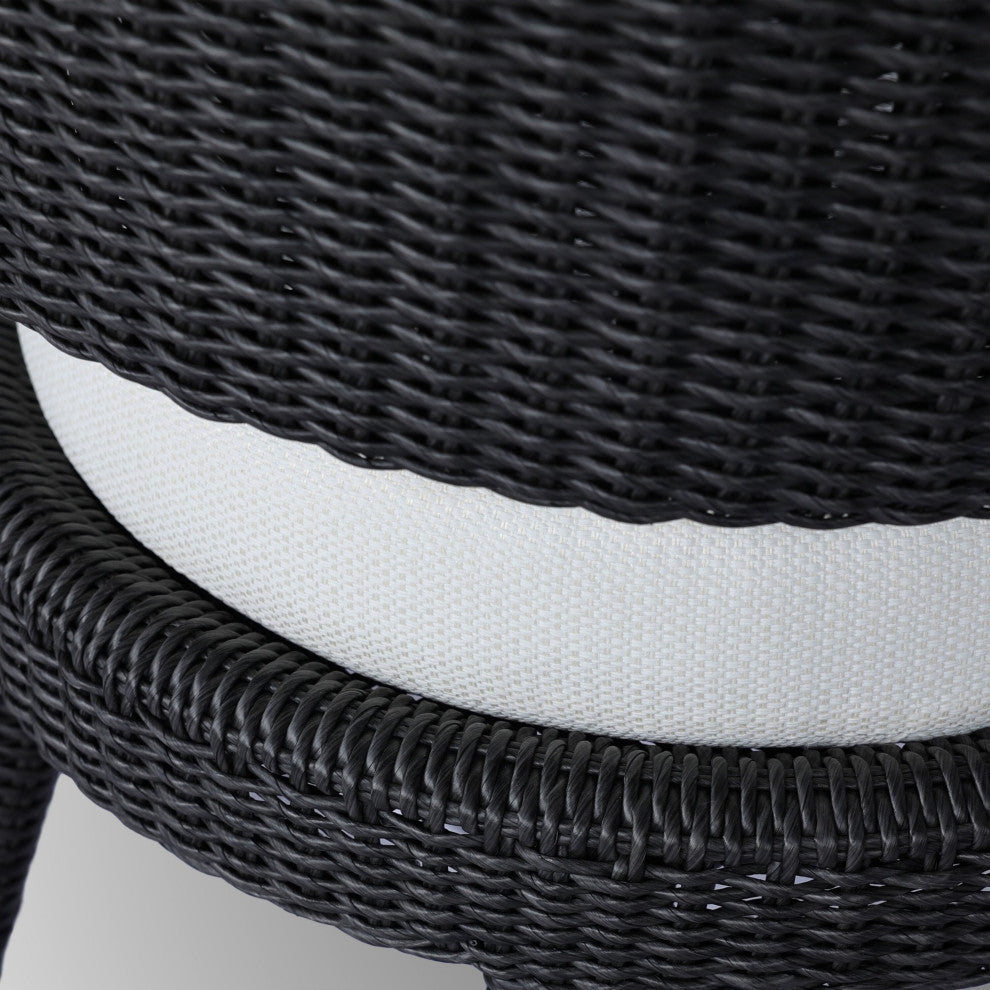 Hawkins Outdoor Dining Chair Vintage Coal, Faye Cream, Matte Taupe