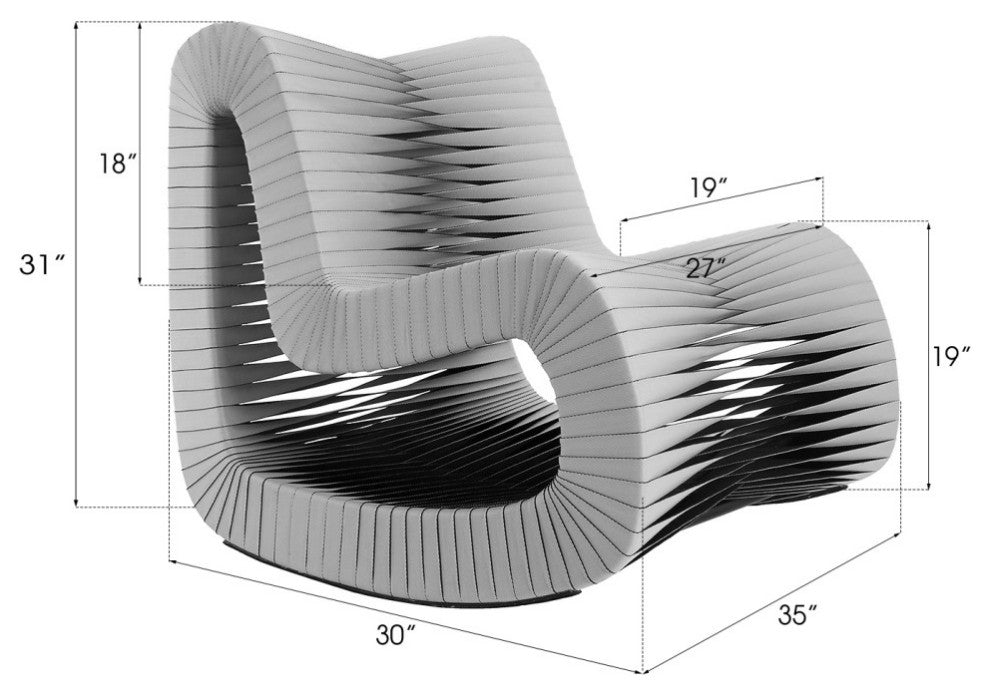 Seat Belt Rocking Chair, Gray/Black