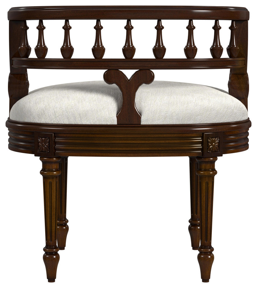 Butler Hathaway Vanity Seat, Antique Cherry/Brown