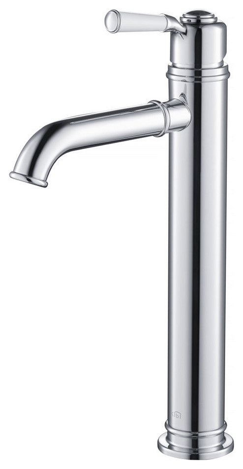 Victorian Brass Single Hole Bathroom Vessel Sink Faucet KBF1013, Chrome