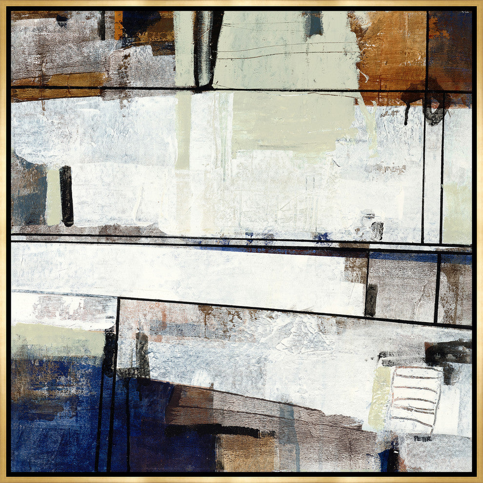 SCrackle Finishabble IV, 25.25"x25.25", Gold Leaf Gallery Float