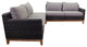 Courtyard Casual Maywood Silver Oak 2-Piece Loveseat Sectional Set With Cushions
