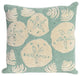 Frontporch Shell Toss Pillow, Aqua, 18"x18"