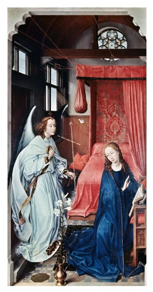 "Annunciation 1" Digital Paper Print by Rogier van der Weyden, 17"x32"