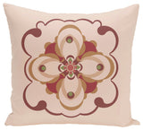 Kaleidoscope Too Geometric Print Pillow, Brick, 18"x18"