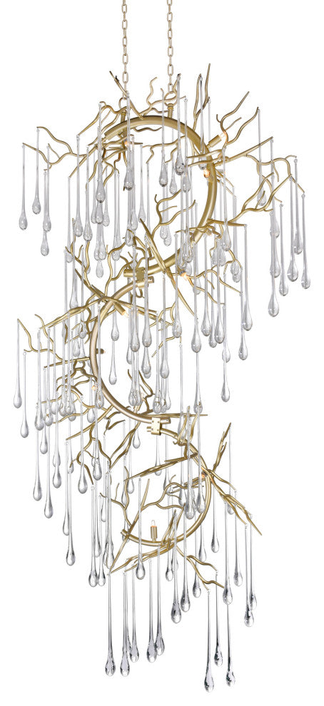 Anita 12 Light Chandelier With Gold Leaf Finish