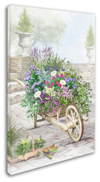The Macneil Studio 'Wheelbarrow Herbs' Canvas Art, 32"x22"