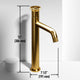 VIGO Cass 12" H Single Handle Single Hole Bathroom Vessel Faucet, Matte Brushed Gold