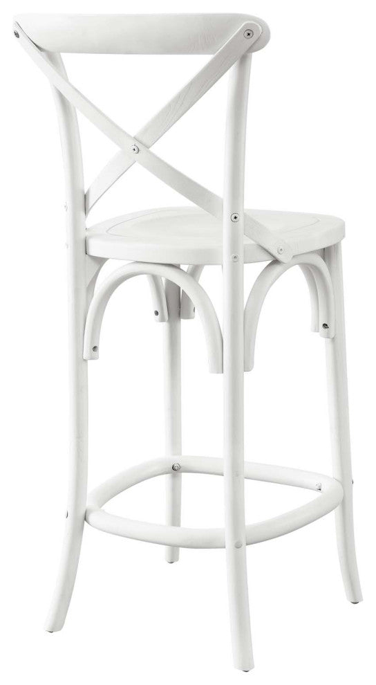 Gear Counter Stool, White