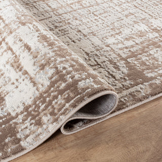 High-Low Kinsley Ivory/Brown Rug, Ivory, 8'9"x11'10"