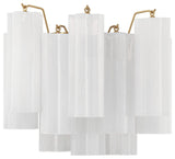 Addis 2-Light Wall Mount, Aged Brass