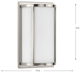 Parkhurst Collection Two-Light Brushed Nickel Etched Glass Wall Sconce
