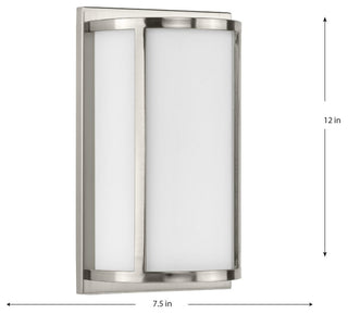Parkhurst Collection Two-Light Brushed Nickel Etched Glass Wall Sconce