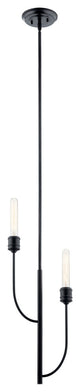 Kichler 52258BK Two Light Pendant, Black Finish