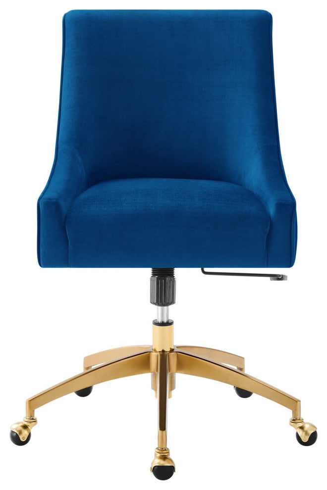 Side Dining Chair, Blue Navy, Velvet, Modern, Kitchen Cafe Bistro Hospitality