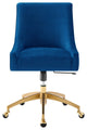 Side Dining Chair, Blue Navy, Velvet, Modern, Kitchen Cafe Bistro Hospitality