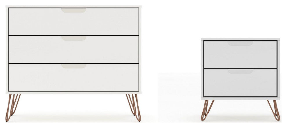 Rockefeller Dresser and Nightstand Set in Tatiana Midnight Blue