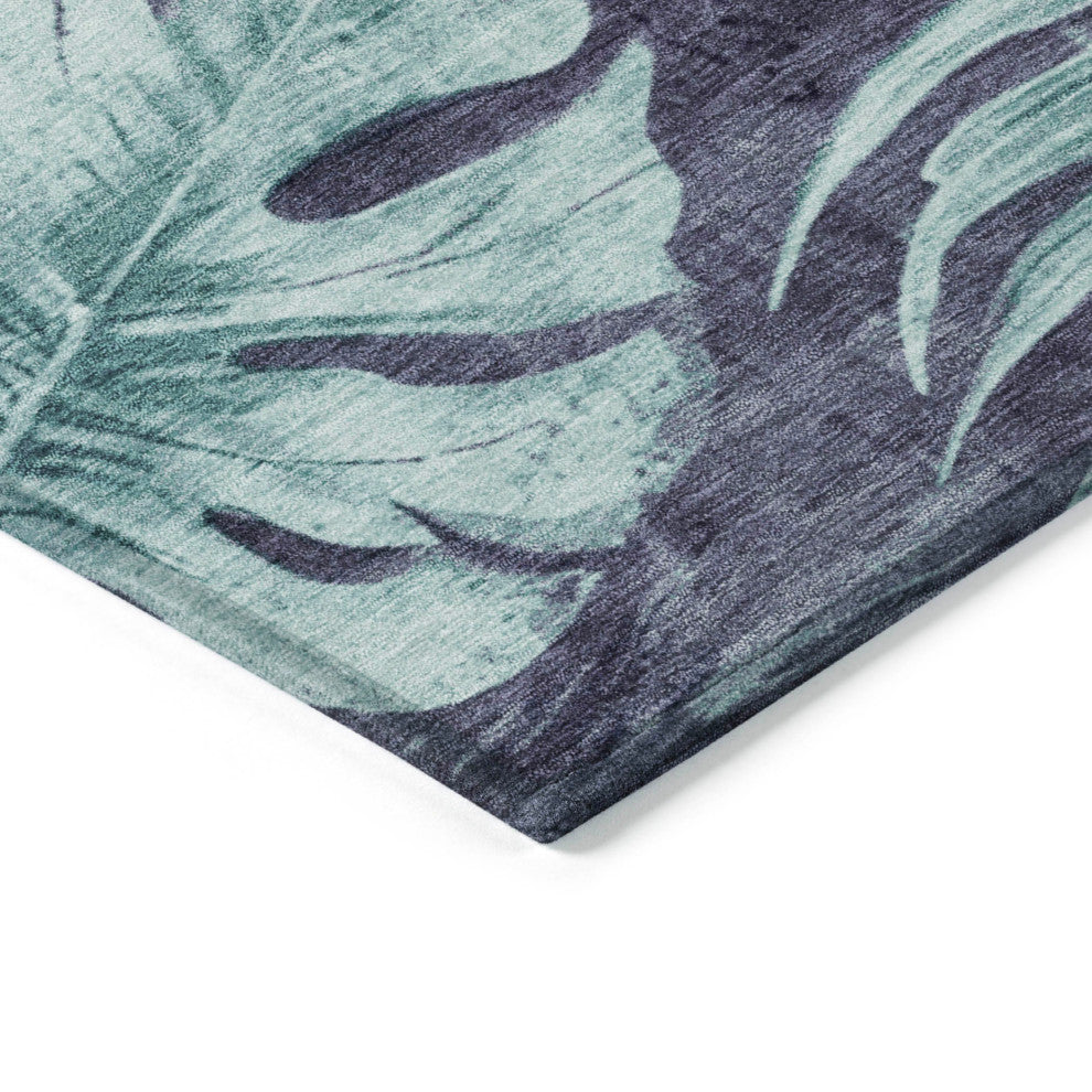 Machine Washable Indoor/Outdoor Chantille ACN1887 Blue 5' x 7'6" Rug