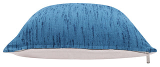 Stacy Garcia Blue Linen Handmade Throw Pillow