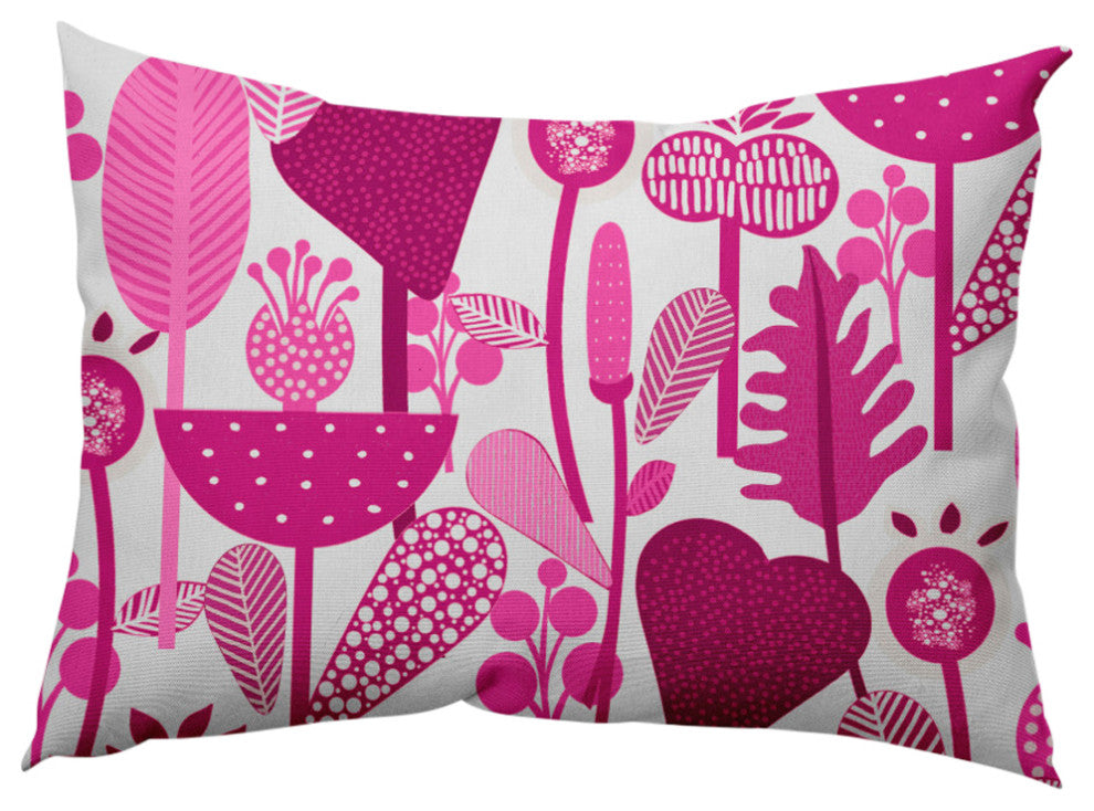 Flower Forest Decorative Throw Pillow, Orchid, 14"x20"