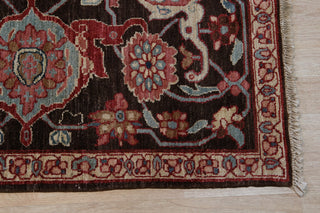 Red Traditional Floral Heriz Weave Area Rug