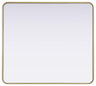 Home Living Contour Metal Rectangle Mirror 36x40, Brass