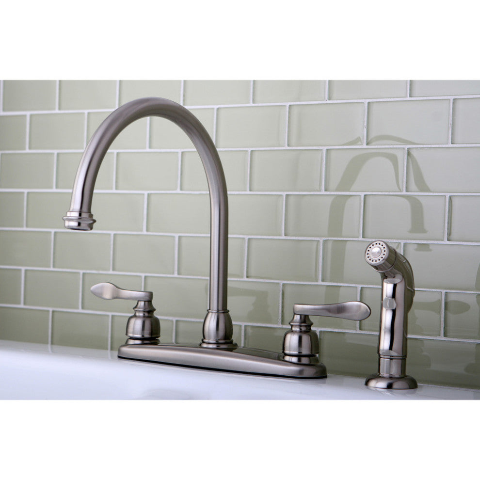 Kingston Brass Centerset Kitchen Faucet, Brushed Nickel