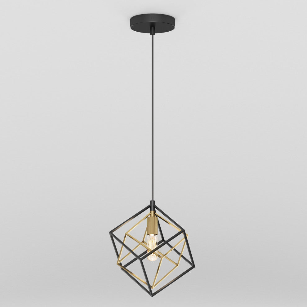Artika Imperium Small Pendant Ceiling Light, Black & Gold