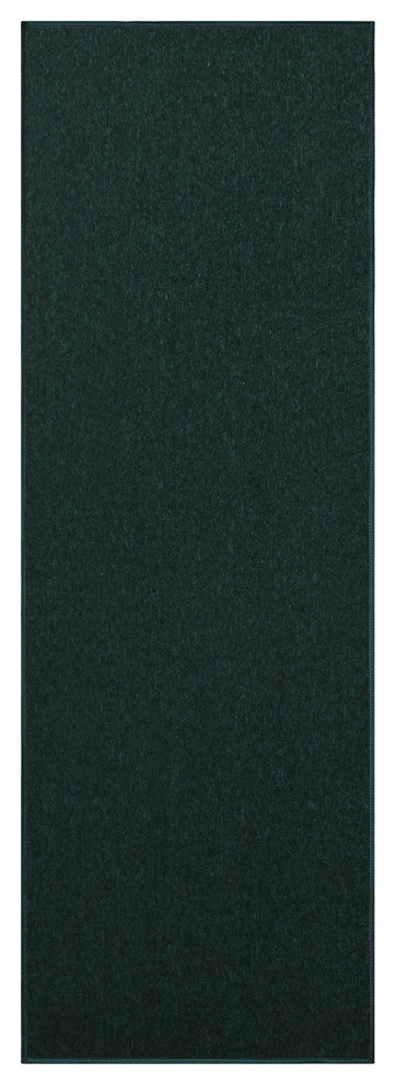 Modern Indoor/Outdoor Commercial Solid, Dark Green, 3' x 14', Area Rugs