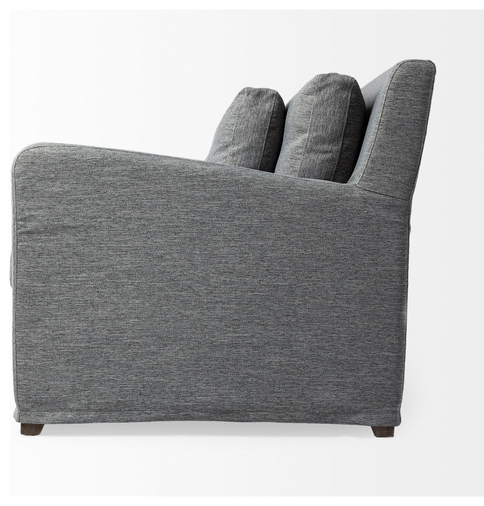 Denly II 92" Casterock Gray Slipcover 3-Seater Sofa