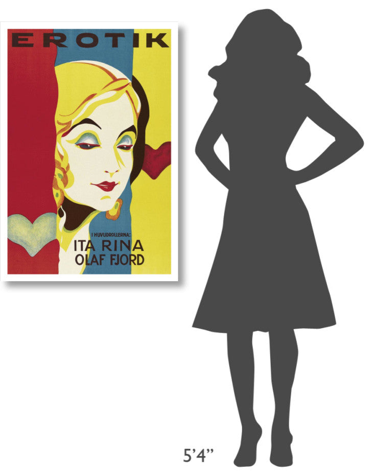 "Vintage Film Posters: Seduction "Erotik" Paper Print, 26"x38"