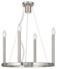 Hercules Chandelier, Brushed Nickel