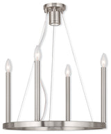 Hercules Chandelier, Brushed Nickel
