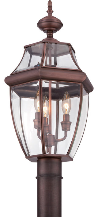 Quoizel NY9043 Newbury 3 Light 23" Tall Post Lantern - Mystic Black