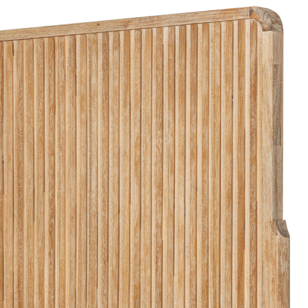 Modrest Mikala Modern Natural Oak Bed, Eastern King