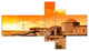 Wonderful Italy Tuscany Hill at Dawn, Large Canvas Art Print, 60"x32", 5 panels