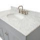 Ariel Hamlet 43" Oval Sink Bath Vanity, 0.75" Carrara Marble