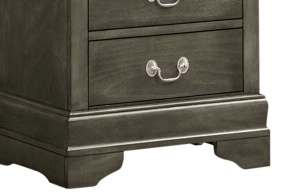 Louis Phillipe Gray 7 Drawer Chest of Drawers (22 in L. X 16 in W. X 51 in H.)