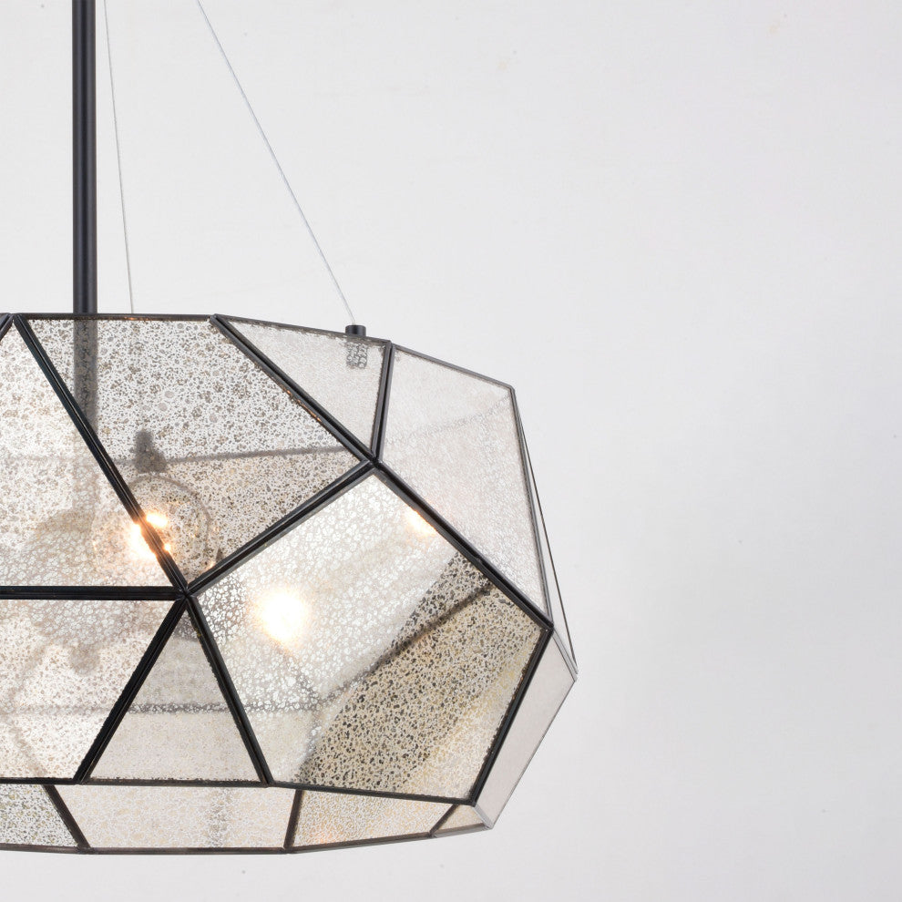 Euclid 20" 3 Light Pendant Black