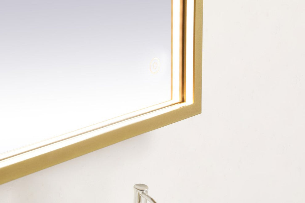 Modern Brass Led Mirror