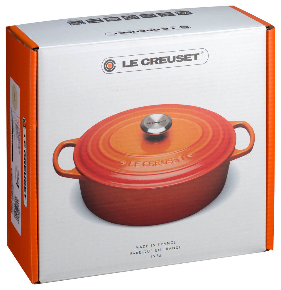 Le Creuset Signature Cast Iron Oval Casserole, 25 cm, Volcanic
