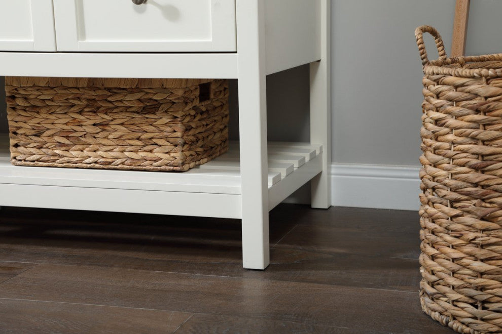 Tucker 60" Single Bathroom Vanity, White
