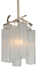 Maxim 39573 Victoria 1 Light 11"W Pendant - Golden Silver / Waterfall Glass