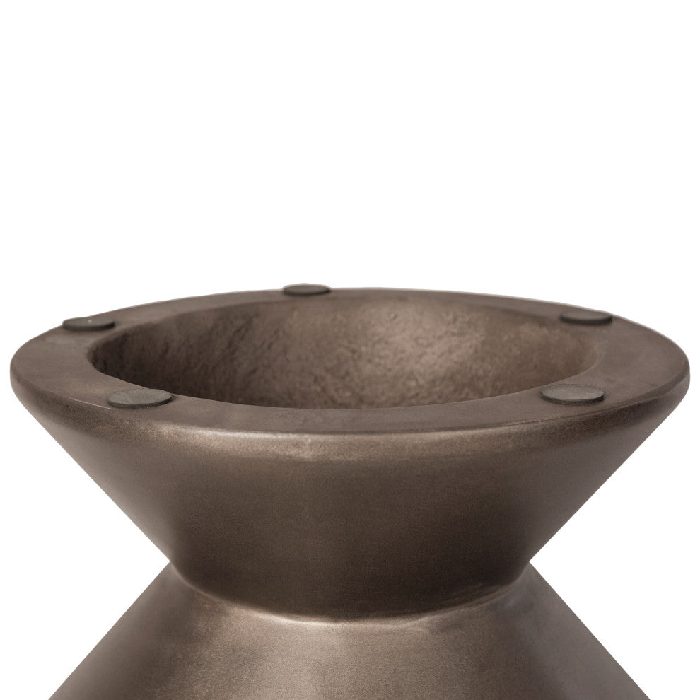 Misha Concrete Inverted Side Table, Bronze