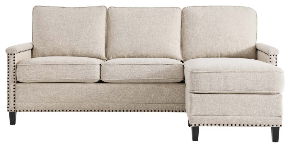 Sofa, Fabric, Beige, Modern, Living Lounge Room Hotel Lobby Hospitality