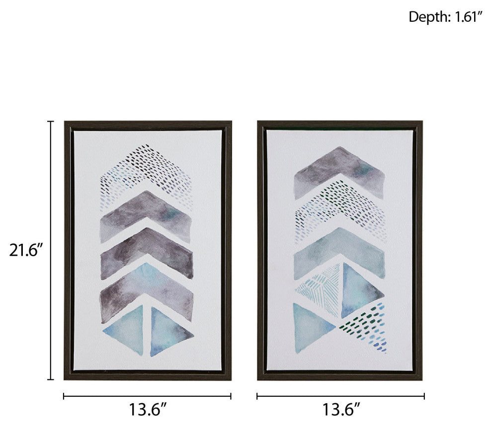 Urban Habitat This and That Way Framed Gel Coat Canvas, Set of 2