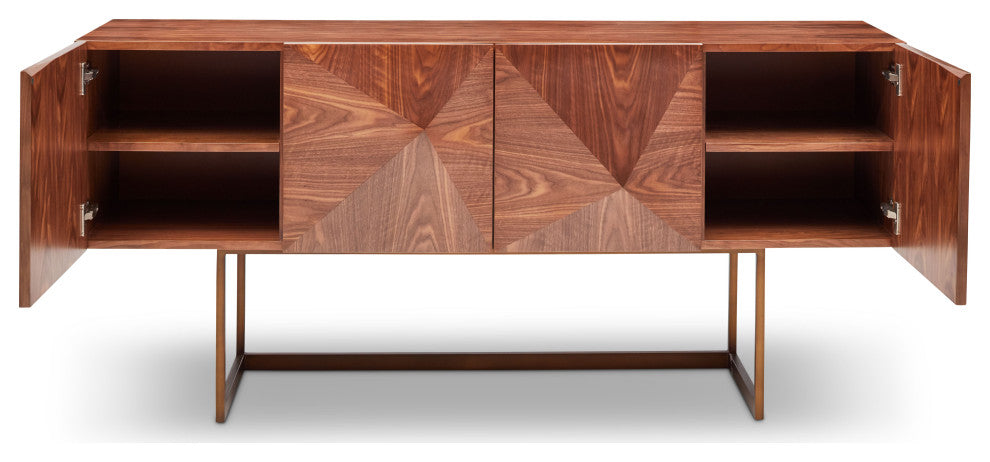 Cube Sideboard, Walnut, Vintage Copper