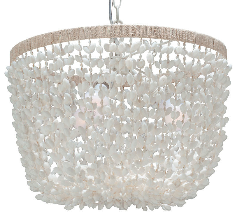 Inverted Pendant Lamp, Bubble Seashell, White