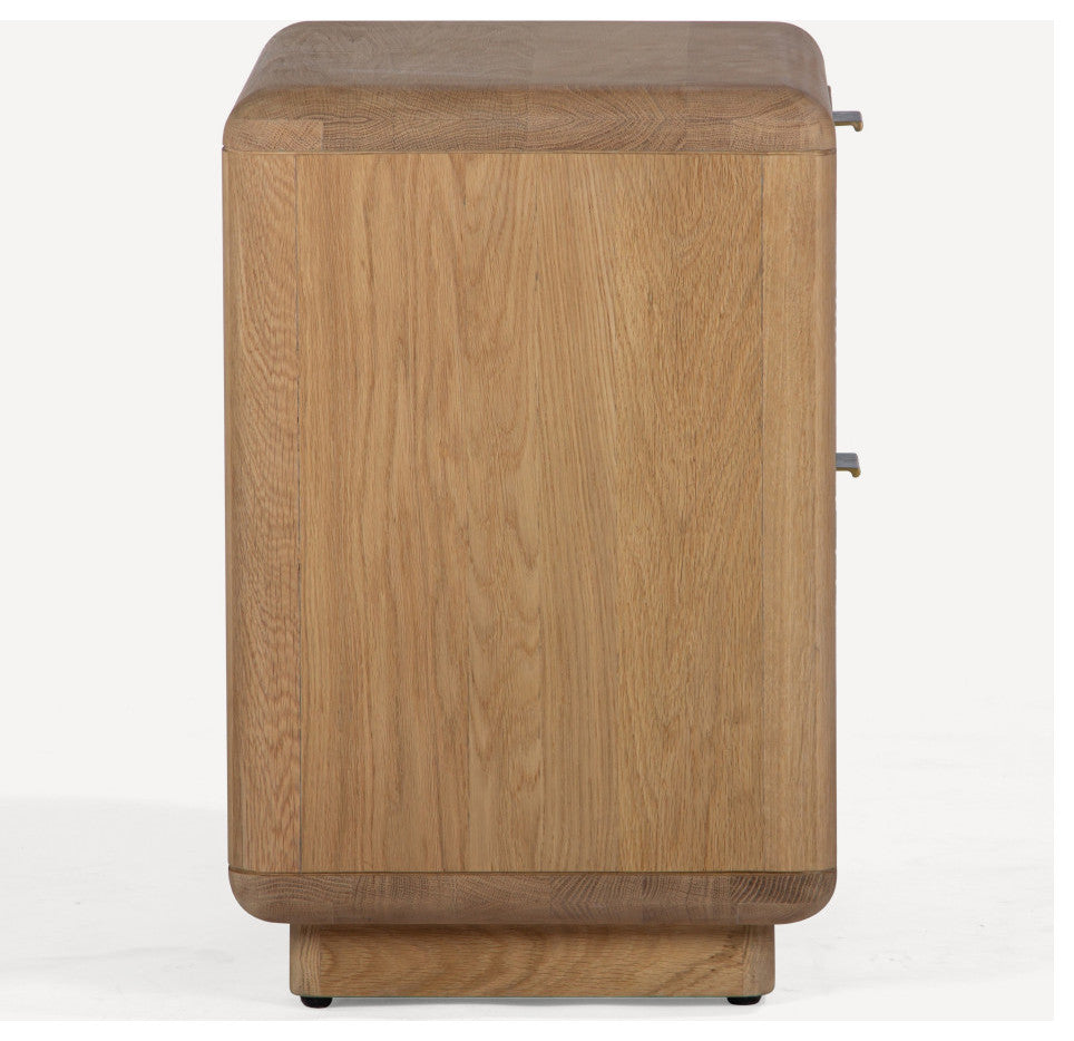 Textured Solid Oak Nightstand