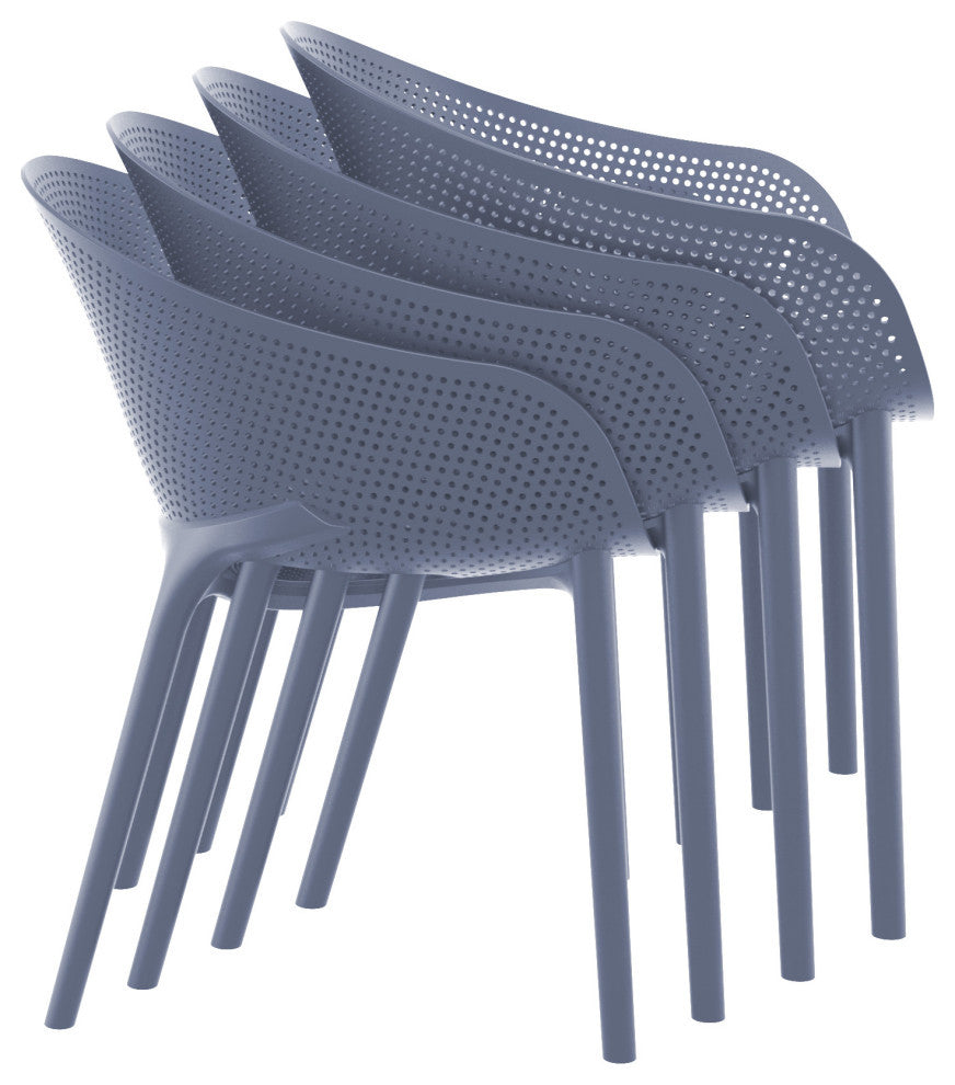 Sky Pro Extendable Dining Set 11 Piece Taupe, DarkGray